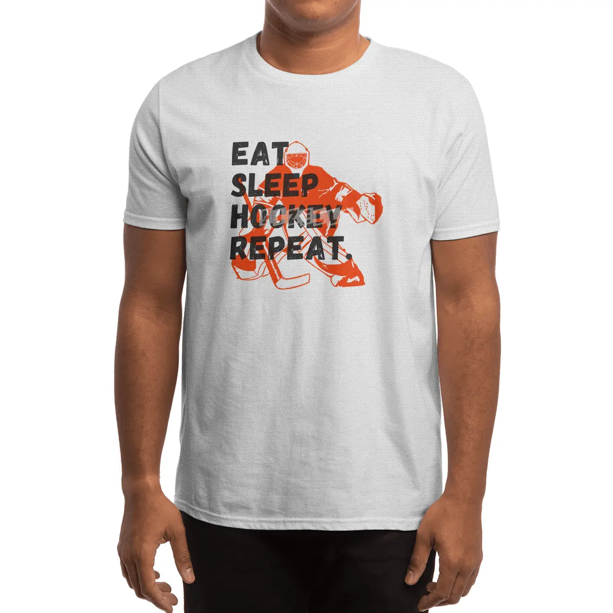 vintage distressed eat sleep ice hockey repeat sports lovers, players, fans and coaches graphic Spor T-Shirt