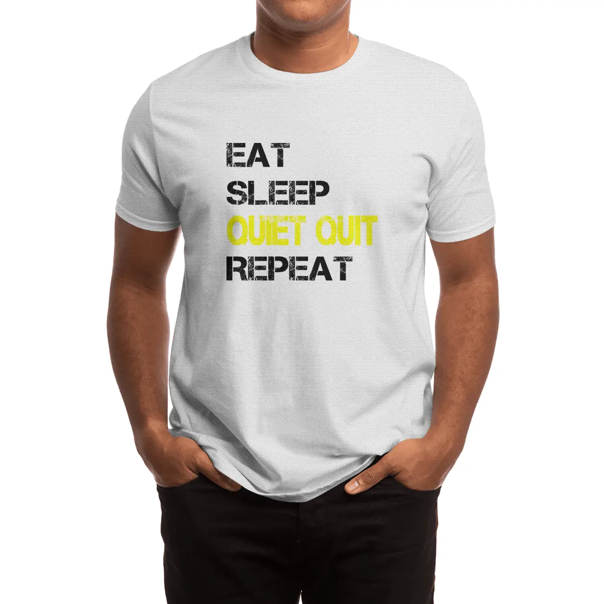 Quiet Quitting trend, Quiet quit, Eat sleep repeat Spor T-Shirt