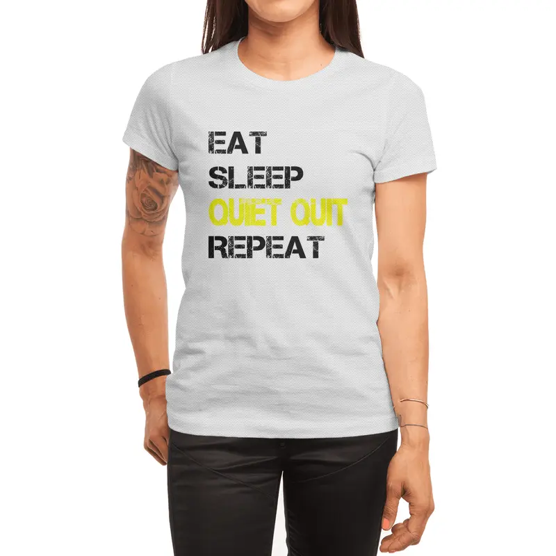 Quiet Quitting trend, Quiet quit, Eat sleep repeat Spor T-Shirt
