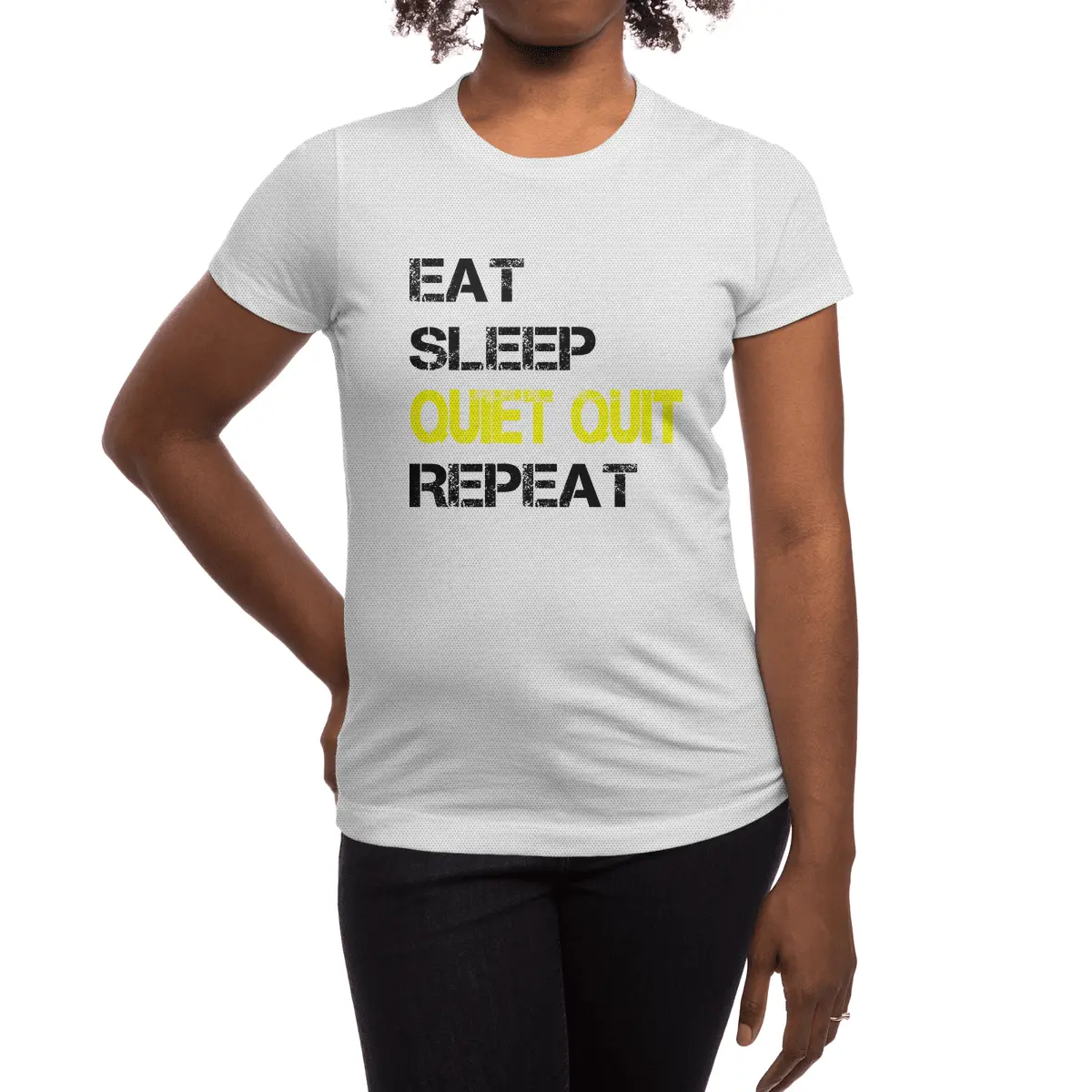 Quiet Quitting trend, Quiet quit, Eat sleep repeat Spor T-Shirt
