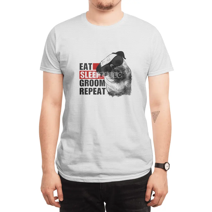 Dog Grooming Eat Sleep Groom Repeat Spor T-Shirt