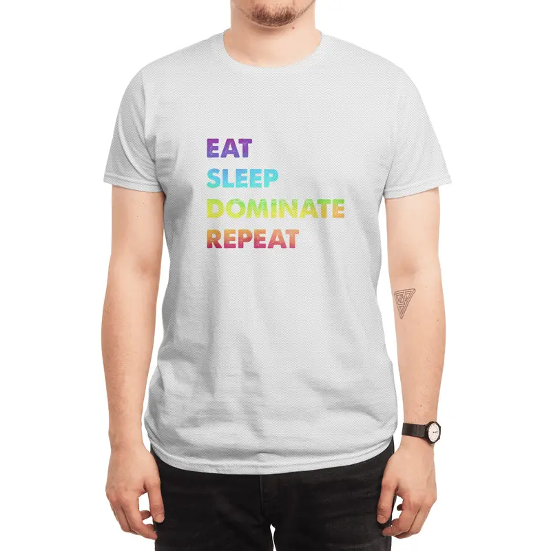 LGBT eat sleep dominate repeat Spor T-Shirt