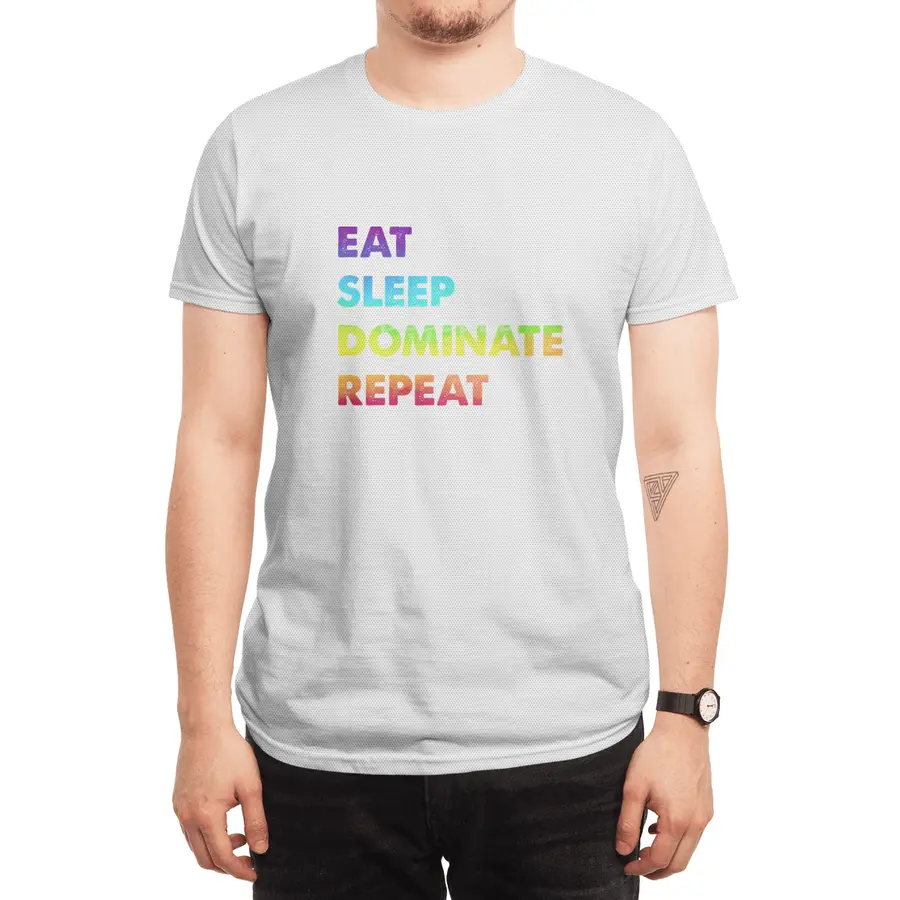 LGBT eat sleep dominate repeat Spor T-Shirt