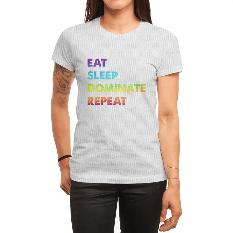 LGBT eat sleep dominate repeat Spor T-Shirt
