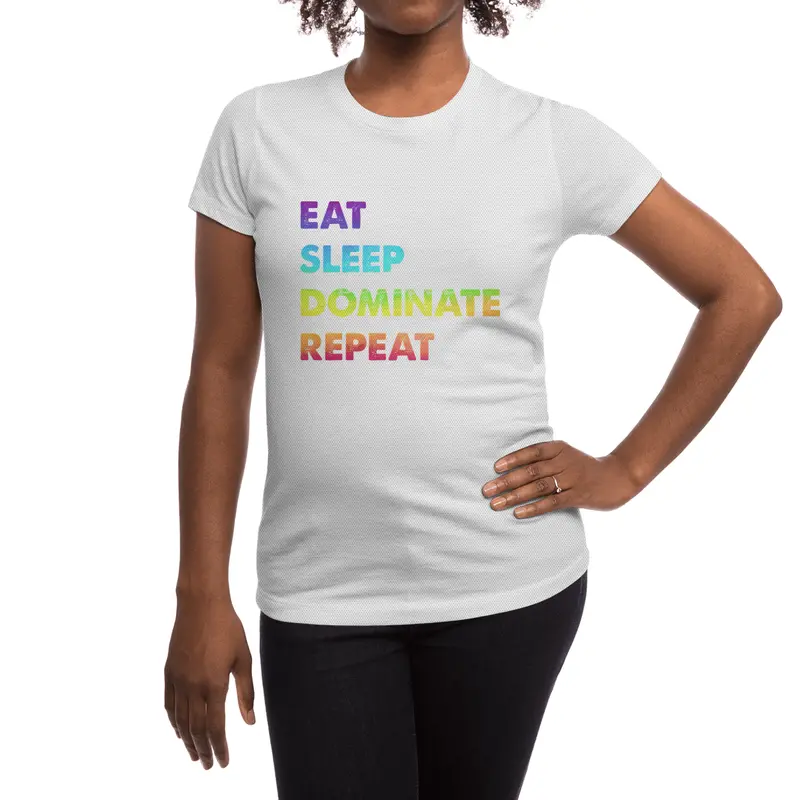 LGBT eat sleep dominate repeat Spor T-Shirt