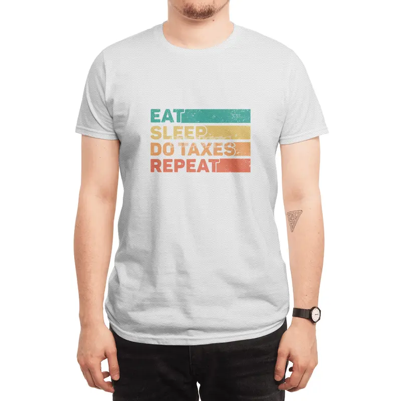 Tax Day Eat Sleep Repeat CPA Accountant Tax Season Spor T-Shirt