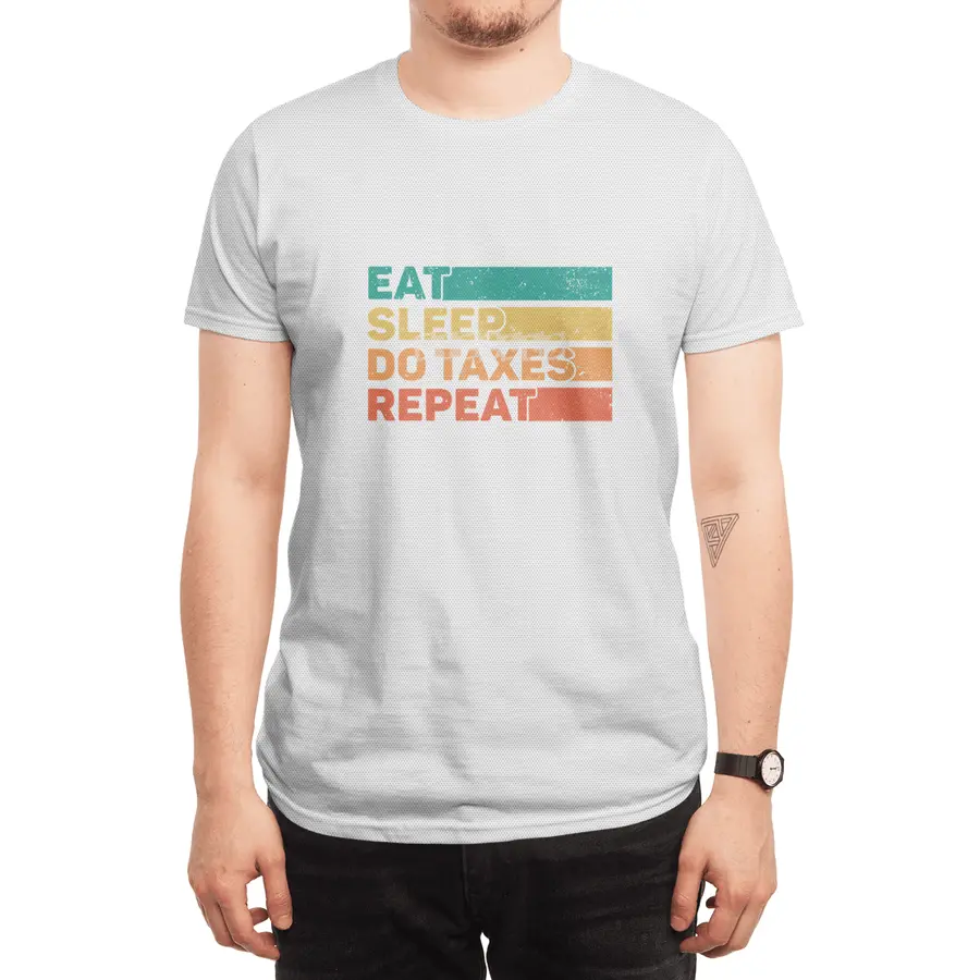 Tax Day Eat Sleep Repeat CPA Accountant Tax Season Spor T-Shirt