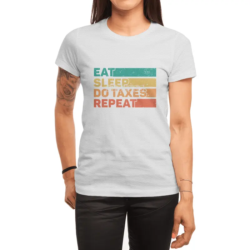 Tax Day Eat Sleep Repeat CPA Accountant Tax Season Spor T-Shirt