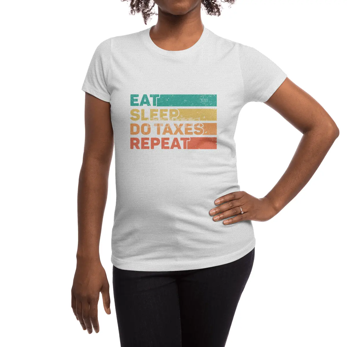 Tax Day Eat Sleep Repeat CPA Accountant Tax Season Spor T-Shirt