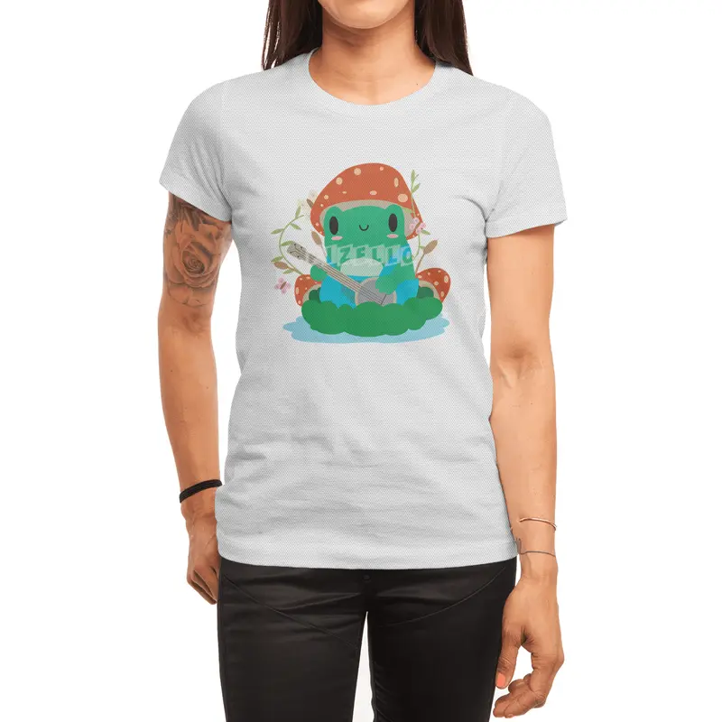 Cottagecore Aesthetic Frog Mushroom Hat Banjo Kawaii Spor T-Shirt
