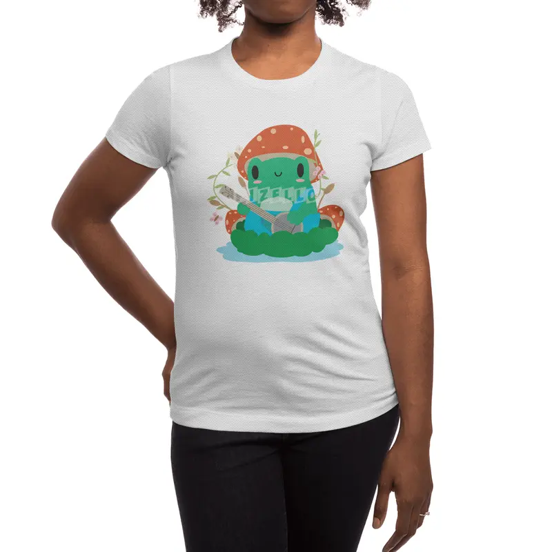 Cottagecore Aesthetic Frog Mushroom Hat Banjo Kawaii Spor T-Shirt