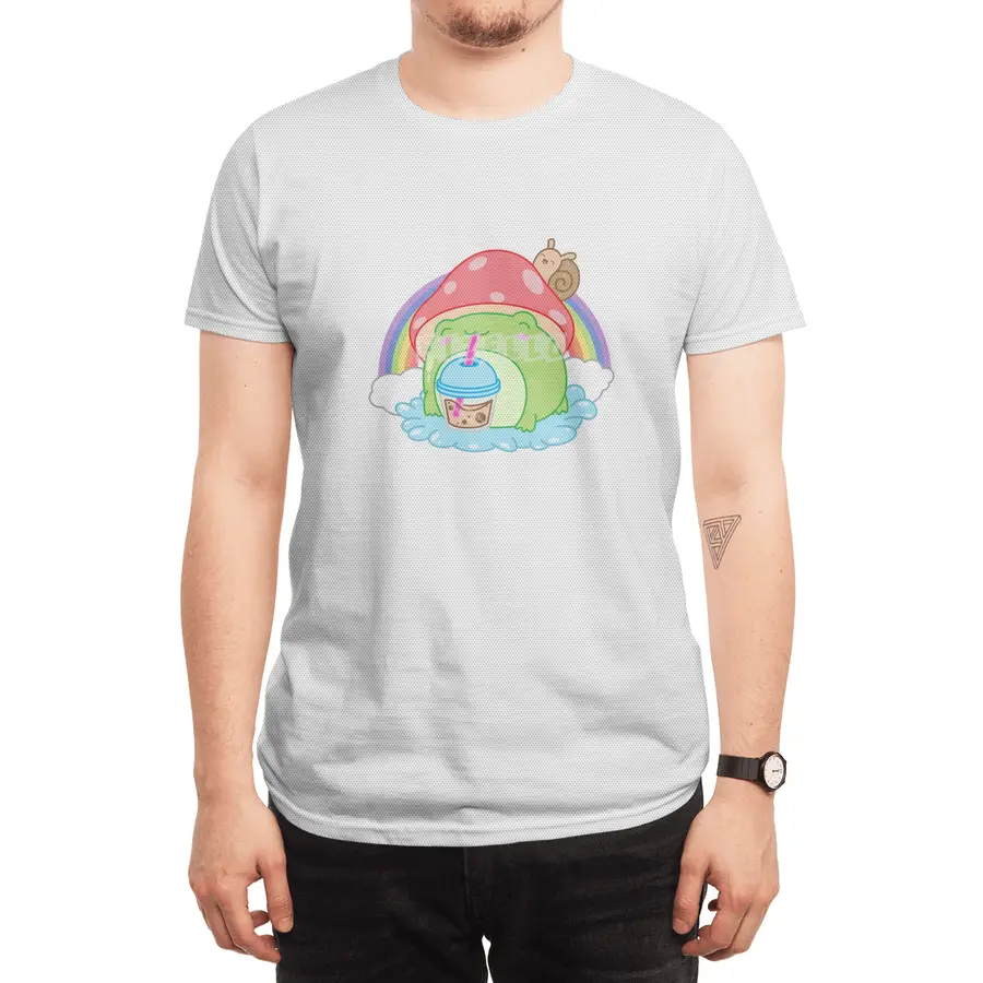 Frog Boba Bubble Tea Kawaii Anime Japanese Mushroom Snail Spor T-Shirt