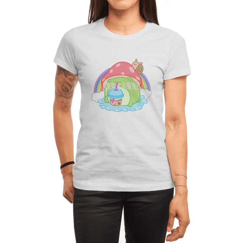 Frog Boba Bubble Tea Kawaii Anime Japanese Mushroom Snail Spor T-Shirt