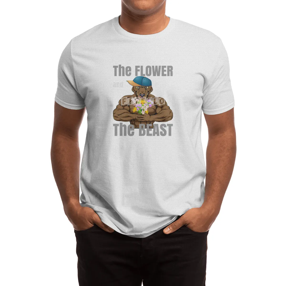 Flower and Beast Fitness Bodybuilding Spor T-Shirt