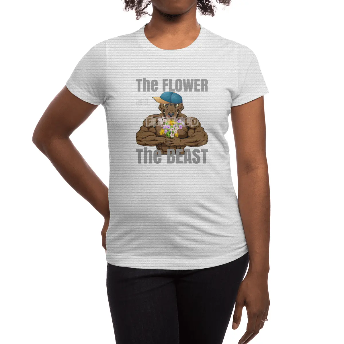 Flower and Beast Fitness Bodybuilding Spor T-Shirt