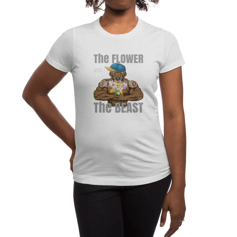 Flower and Beast Fitness Bodybuilding Spor T-Shirt