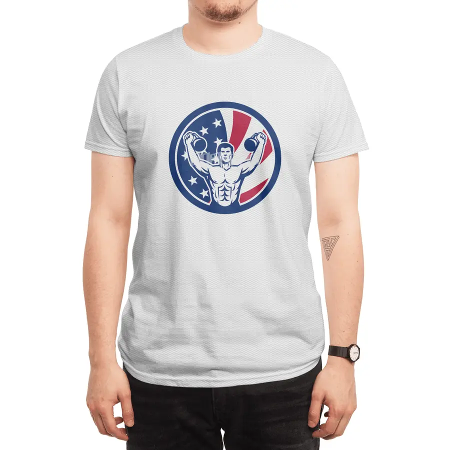 American Physical Fitness USA Flag Spor T-Shirt