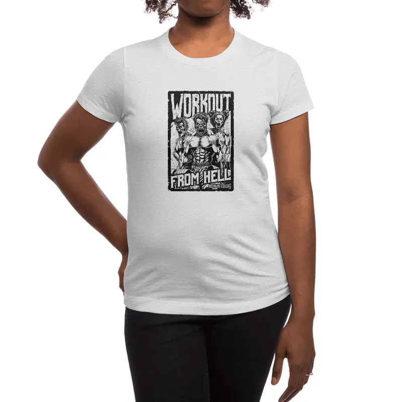 Gym Halloween Funny Retro Zombie Fitness Horror Movie Poster Spor T-Shirt