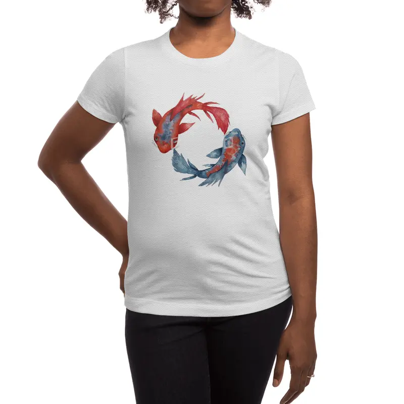 Yin Yang Koi Fish Spor T-Shirt