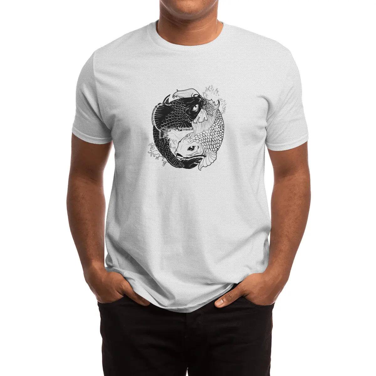 PISCES - Koi carps taijitu Spor T-Shirt