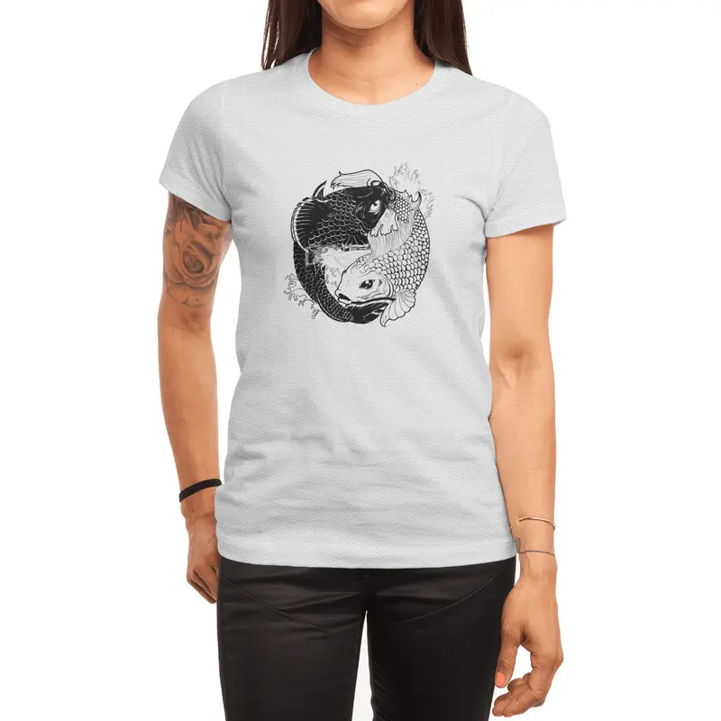 PISCES - Koi carps taijitu Spor T-Shirt