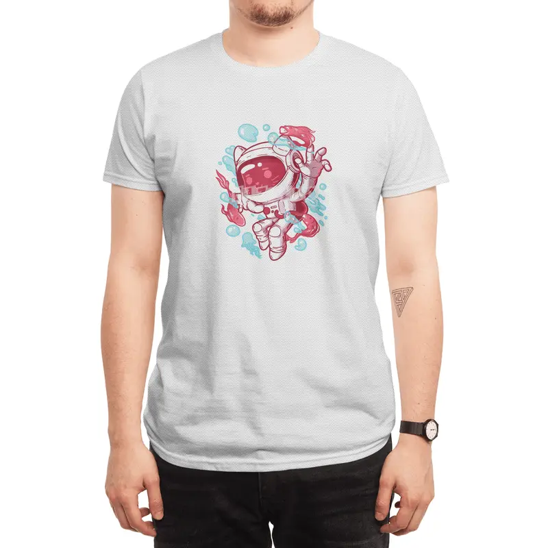 Cat in Koi Space Spor T-Shirt