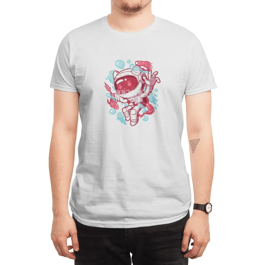 Cat in Koi Space Spor T-Shirt