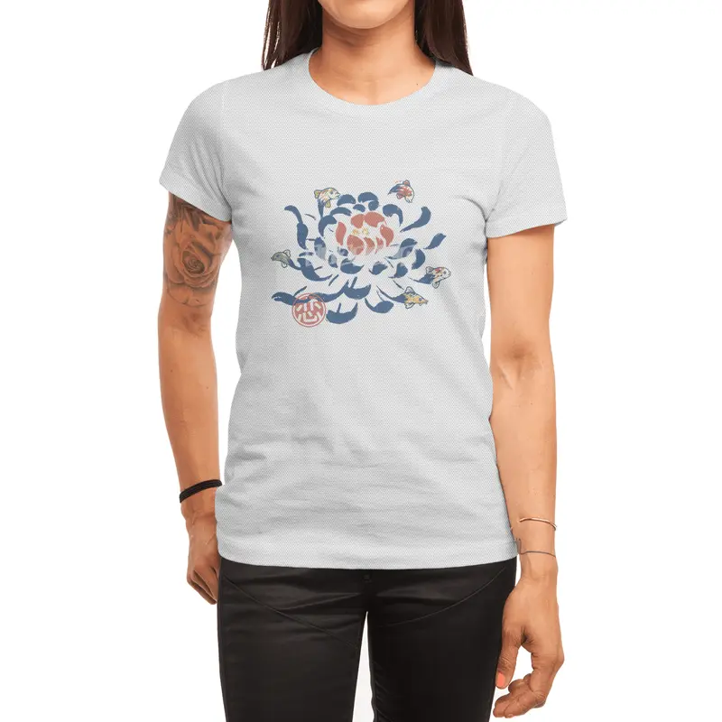 Vintage Japanese Flower Koi Spor T-Shirt