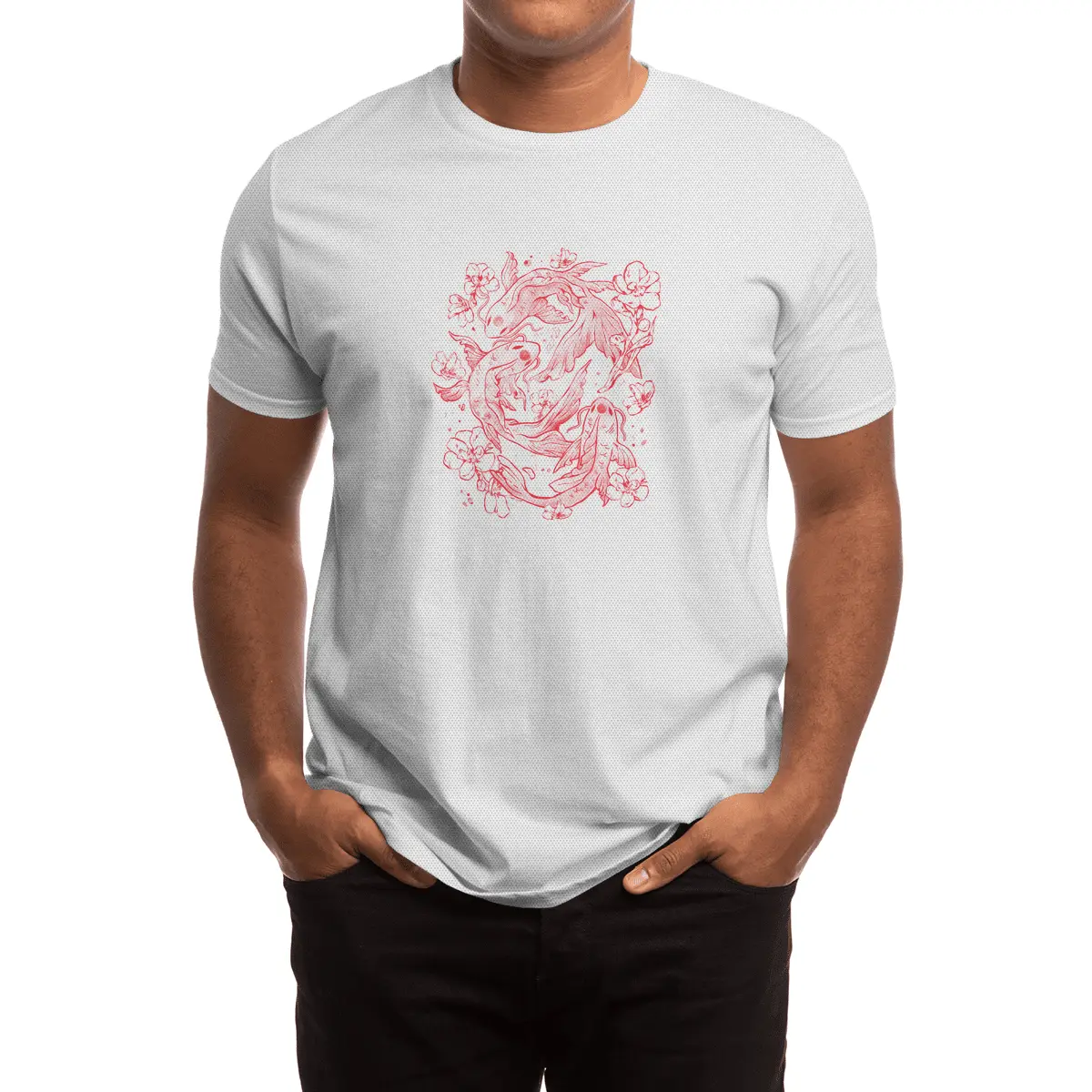 Red Koi - Aesthetic Oriental Koi Fish Gift Spor T-Shirt