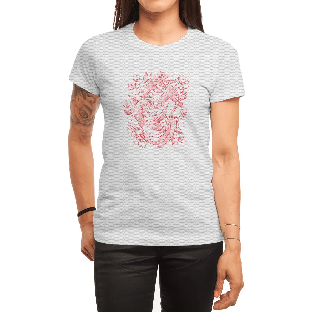 Red Koi - Aesthetic Oriental Koi Fish Gift Spor T-Shirt