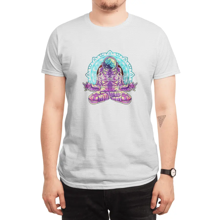 astronaut yoga lotus pose meditation tantra pilates namaste Spor T-Shirt