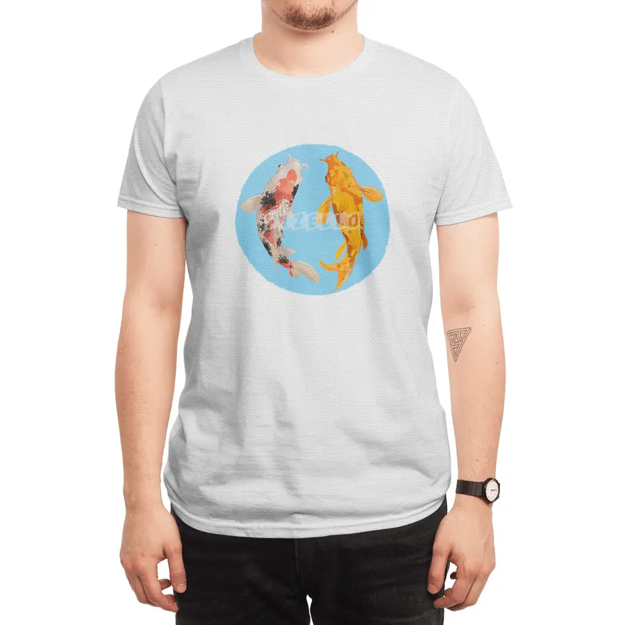 Yin Yang Carp Balance Taijitu Japanese Nishikigoi Koi Fish Spor T-Shirt