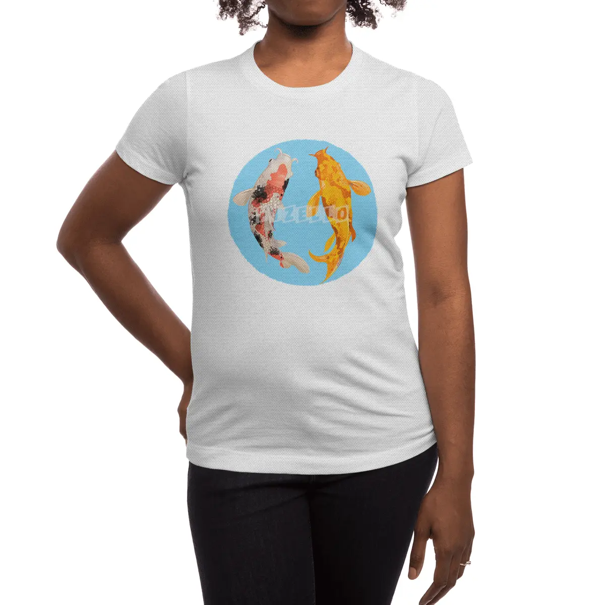 Yin Yang Carp Balance Taijitu Japanese Nishikigoi Koi Fish Spor T-Shirt