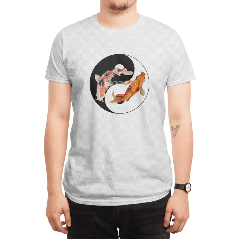 Yin Yang Carp Balance Taijitu Japanese Nishikigoi Koi Fish Spor T-Shirt