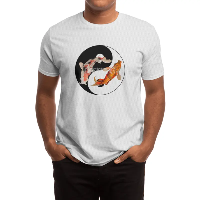 Yin Yang Carp Balance Taijitu Japanese Nishikigoi Koi Fish Spor T-Shirt