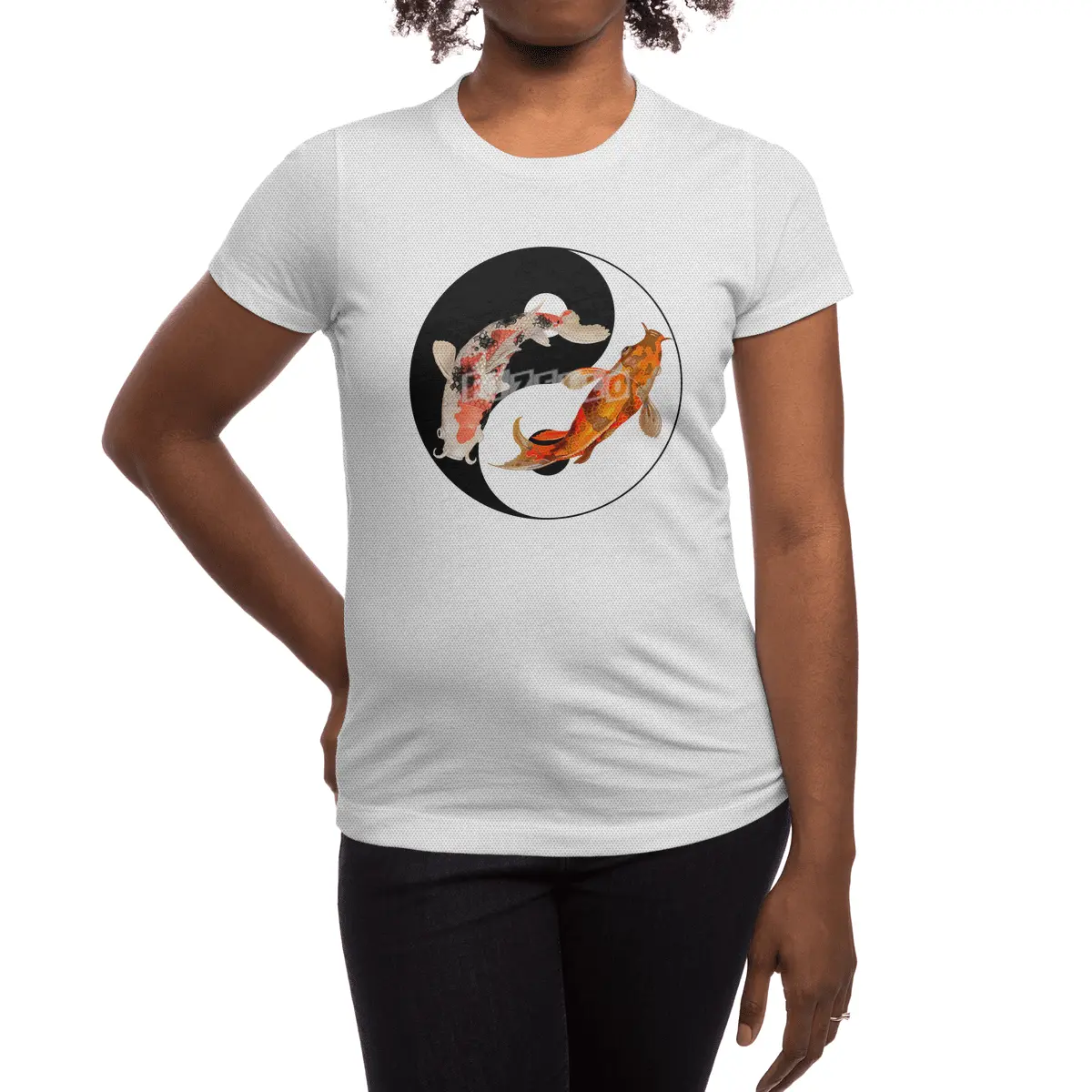 Yin Yang Carp Balance Taijitu Japanese Nishikigoi Koi Fish Spor T-Shirt