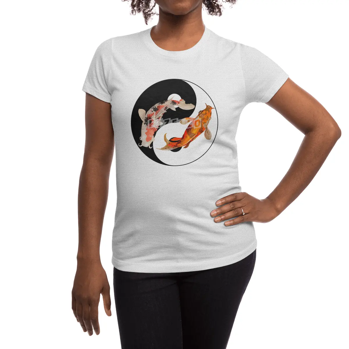 Yin Yang Carp Balance Taijitu Japanese Nishikigoi Koi Fish Spor T-Shirt