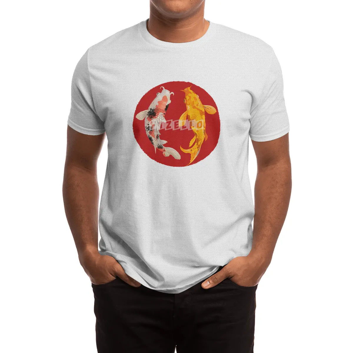 Yin Yang Carp Balance Taijitu Nishikigoi Japanese Koi Fish Spor T-Shirt