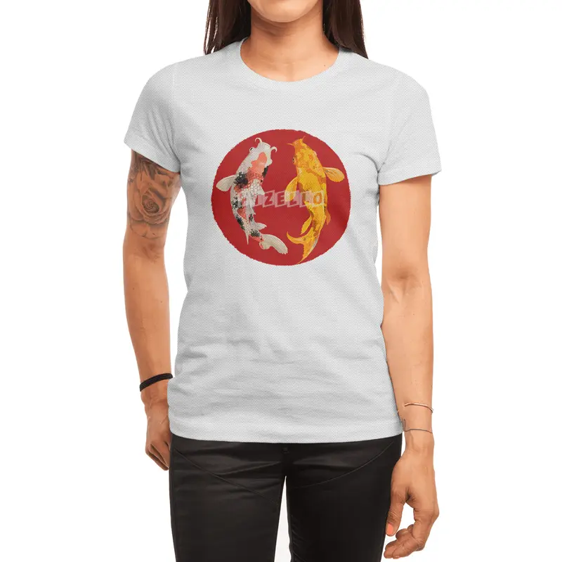 Yin Yang Carp Balance Taijitu Nishikigoi Japanese Koi Fish Spor T-Shirt