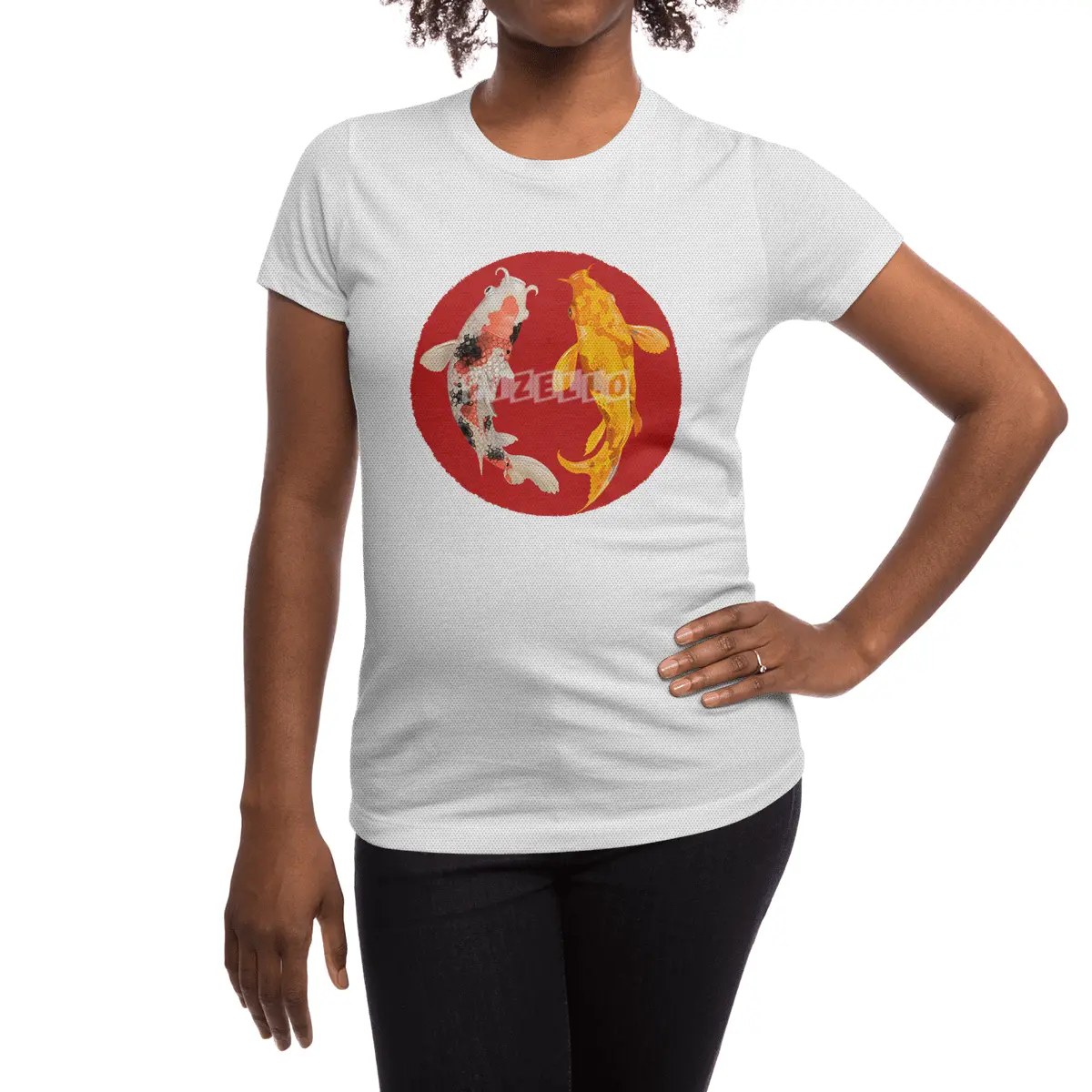 Yin Yang Carp Balance Taijitu Nishikigoi Japanese Koi Fish Spor T-Shirt