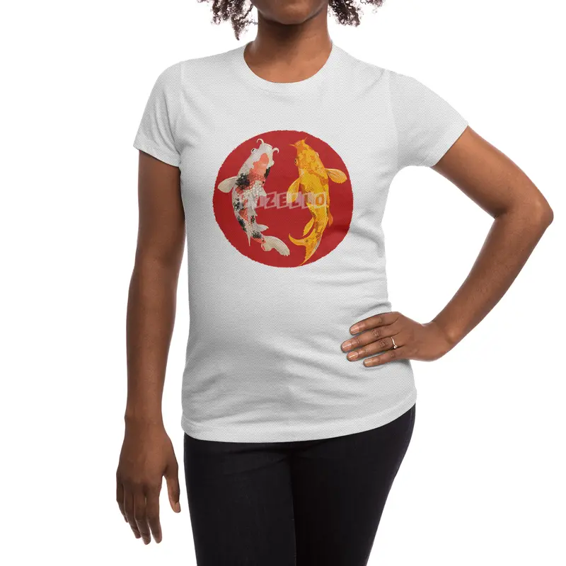 Yin Yang Carp Balance Taijitu Nishikigoi Japanese Koi Fish Spor T-Shirt
