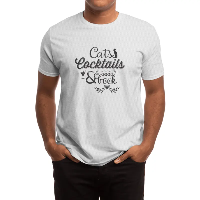 Cats Cocktails and a Good Book Spor T-Shirt