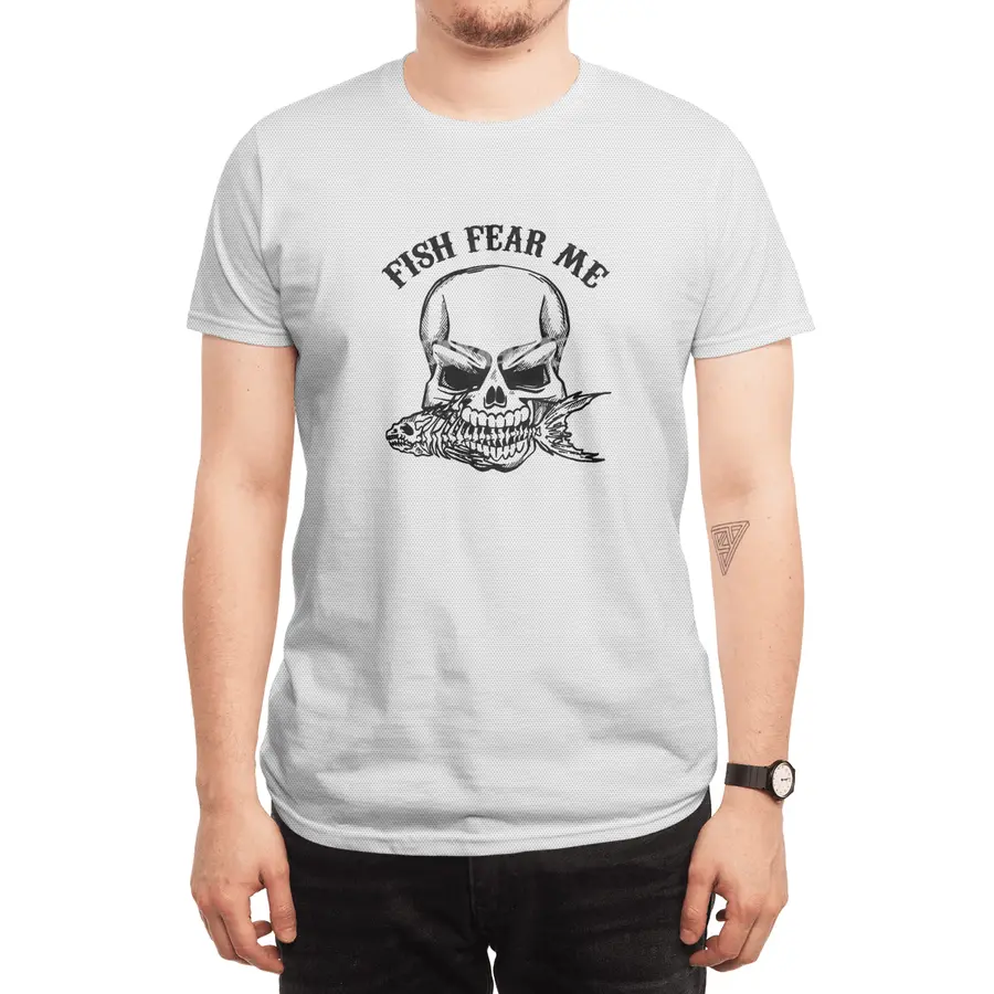 Fish Fear Me Black Spor T-Shirt