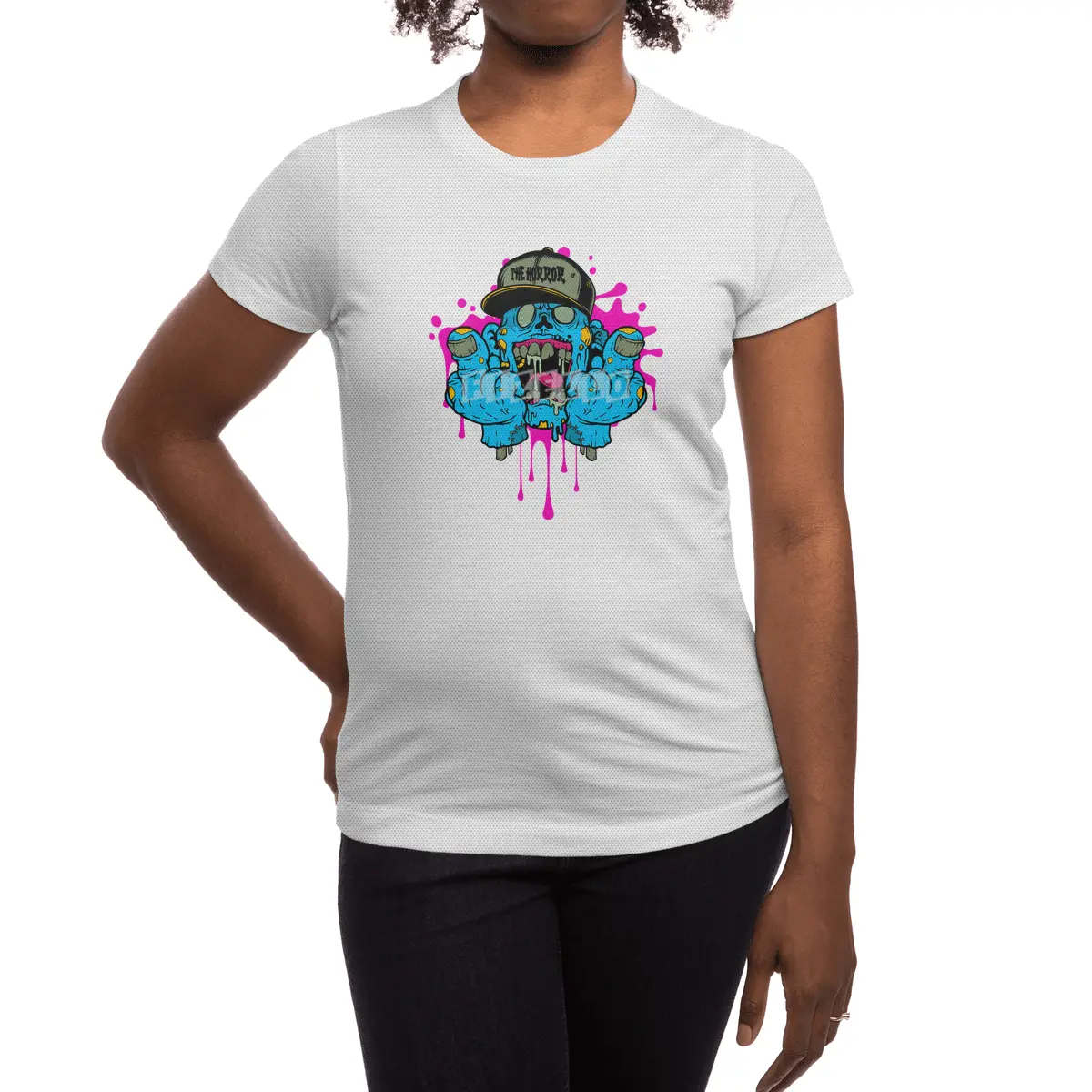 The Horror Cartoon Zombie Spor T-Shirt