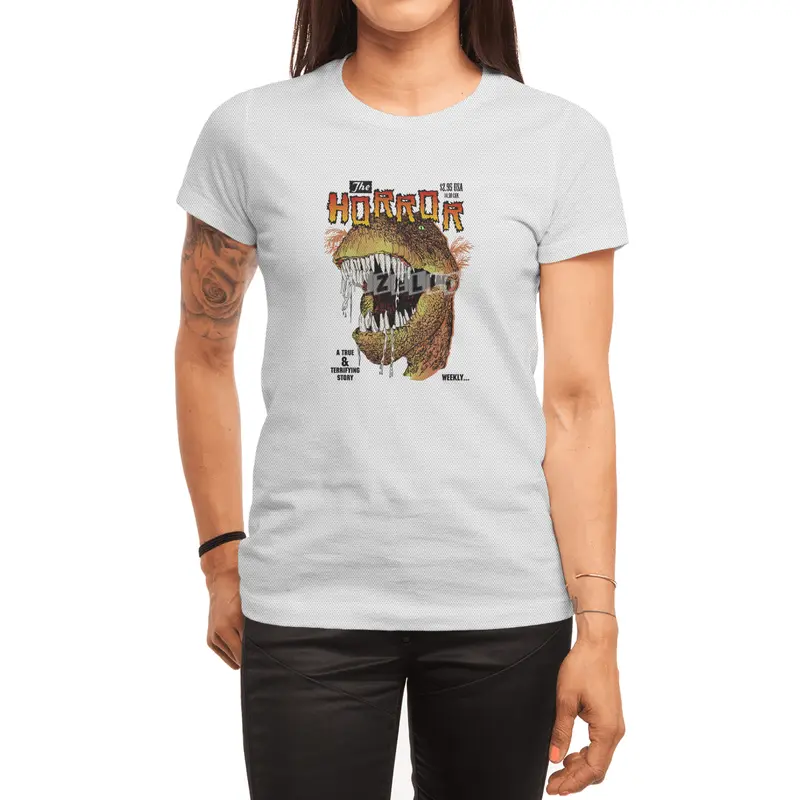 T-Rex Horror comic Spor T-Shirt