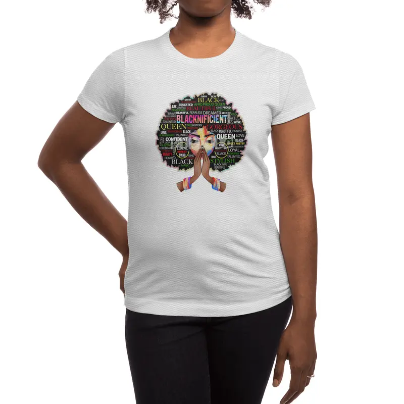 Black Woman Diva Urban Hipster Girl Spor T-Shirt
