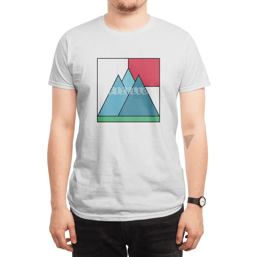 Simply mountains minimalistic nature design Spor T-Shirt