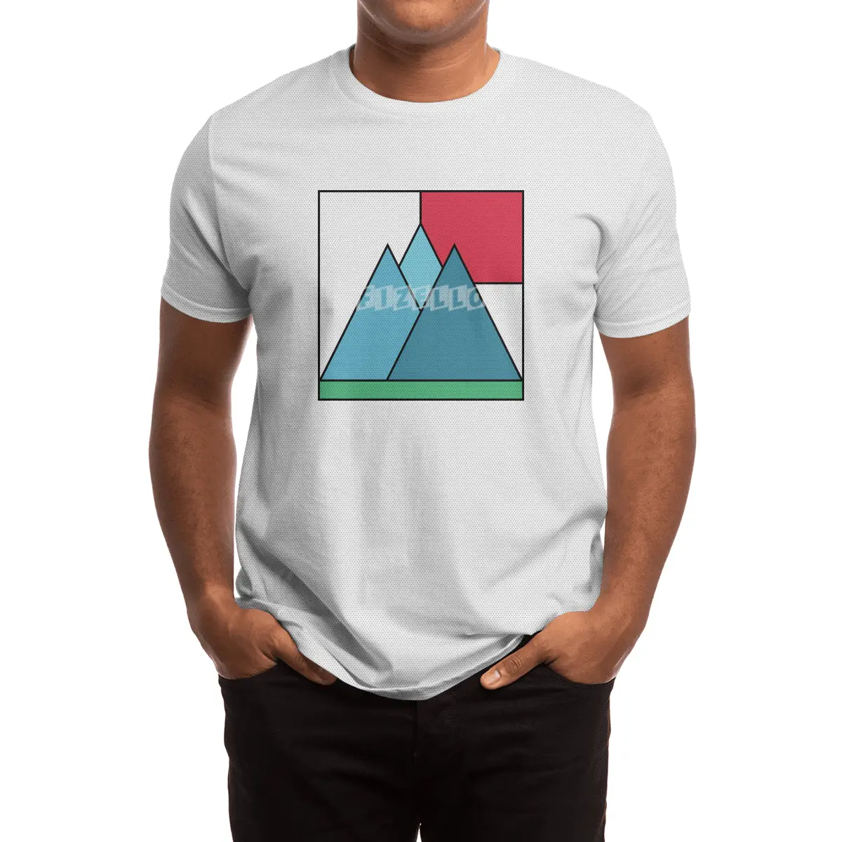 Simply mountains minimalistic nature design Spor T-Shirt
