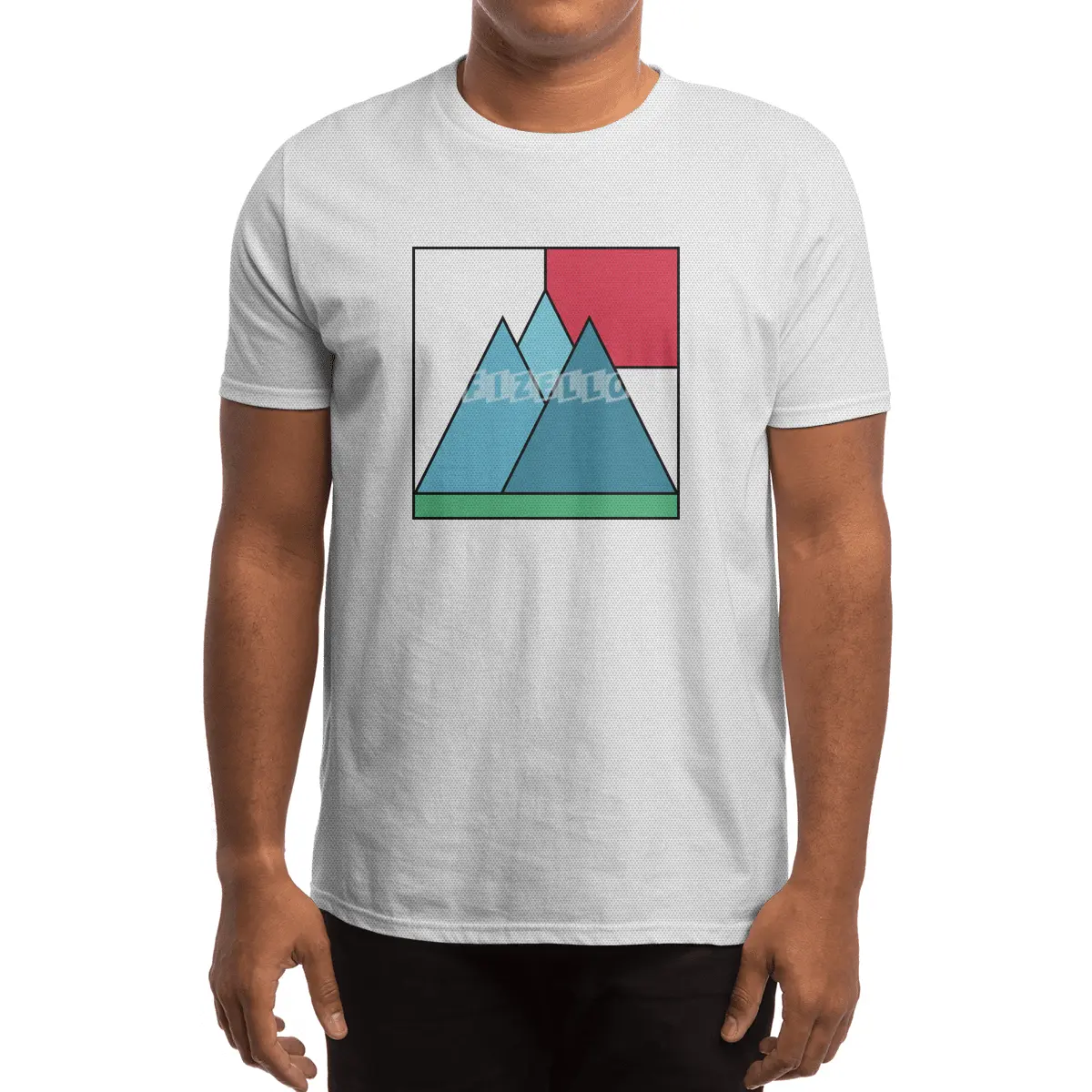 Simply mountains minimalistic nature design Spor T-Shirt