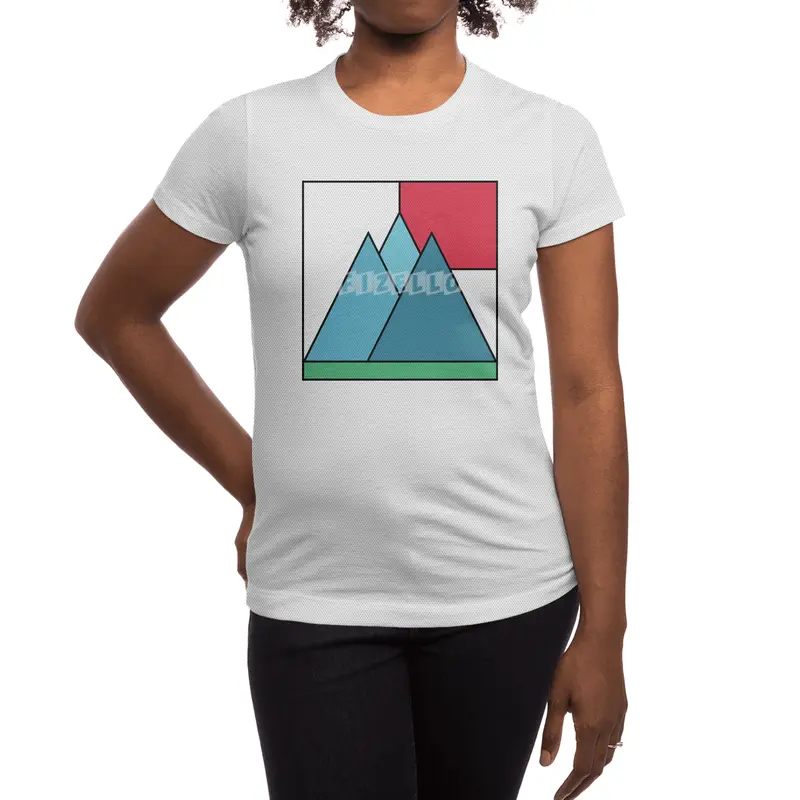 Simply mountains minimalistic nature design Spor T-Shirt